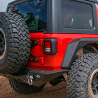 DV8 Offroad 2018 + Jeep Wrangler JL Tailgate Mounted Tire Carrier - Roofs & Roof Accessories