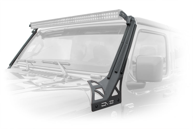 DV8 Offroad 2018 + JL/Gladiator Picatinny Rail A-Pillar Pod LED Light Mount - Lights