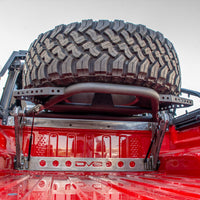 DV8 Offroad 2019 + Jeep Gladiator In-Bed Adjustable Tire Carrier - Roofs & Roof Accessories