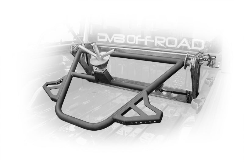 DV8 Offroad 2019 + Jeep Gladiator In-Bed Adjustable Tire Carrier - Roofs & Roof Accessories