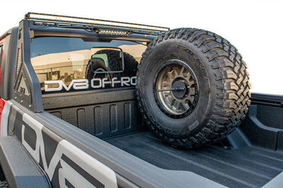 DV8 Offroad 2019 + Jeep Gladiator Universal Stand Up In-Bed Tire Carrier - Roofs & Roof Accessories