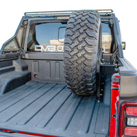 DV8 Offroad 2019 + Jeep Gladiator Universal Stand Up In-Bed Tire Carrier - Roofs & Roof Accessories