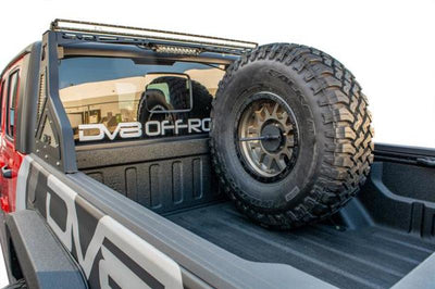 DV8 Offroad 2019 + Jeep Gladiator Universal Stand Up In-Bed Tire Carrier - Roofs & Roof Accessories