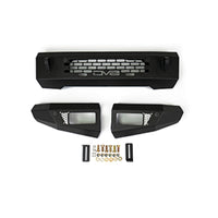 DV8 Offroad 2021 + Ford Bronco Bumper- Accommodates 20in Dual Row Light Bar & (4) 3in Pod Mount - Bumpers Grilles Guards