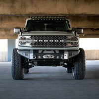 DV8 Offroad 2021+ Ford Bronco Front Bumper Winch Capable w/ Optional Bull Bar/Aux Light Opening - Bumpers Grilles &