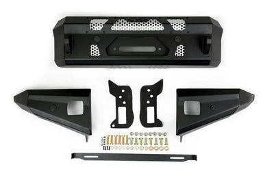 DV8 Offroad 2021+ Ford Bronco Front Bumper Winch Capable w/ Optional Bull Bar/Aux Light Opening - Bumpers Grilles &