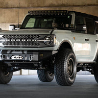 DV8 Offroad 2021+ Ford Bronco Front Bumper Winch Capable w/ Optional Bull Bar/Aux Light Opening - Bumpers Grilles &