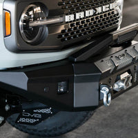DV8 Offroad 2021+ Ford Bronco Front Bumper Winch Capable w/ Optional Bull Bar/Aux Light Opening - Bumpers Grilles &