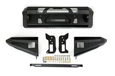 DV8 Offroad 2021+ Ford Bronco Front Bumper Winch Capable w/ Optional Bull Bar/Aux Light Opening - Bumpers Grilles &