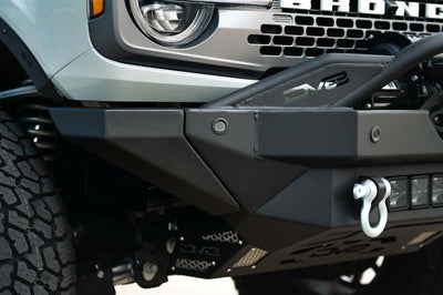 DV8 Offroad 2021+ Ford Bronco Modular Front Bumper Winch Capable w/ Auxiliary Light Mounts - Bumpers Grilles & Guards
