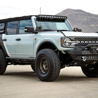 DV8 Offroad 2021+ Ford Bronco Modular Front Bumper Winch Capable w/ Auxiliary Light Mounts - Bumpers Grilles & Guards