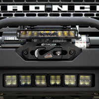 DV8 Offroad 2021+ Ford Bronco Modular Front Bumper Winch Capable w/ Auxiliary Light Mounts - Bumpers Grilles & Guards