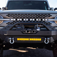DV8 Offroad 2021+ Ford Bronco Modular Front Bumper Winch Capable w/ Auxiliary Light Mounts - Bumpers Grilles & Guards