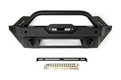 DV8 Offroad 2021+ Ford Bronco Modular Front Bumper Winch Capable w/ Auxiliary Light Mounts - Bumpers Grilles & Guards