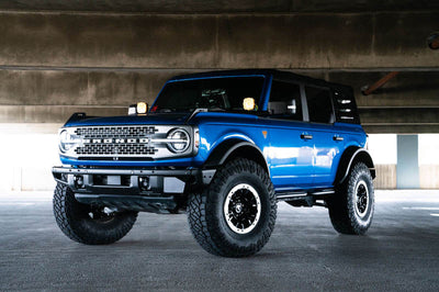 DV8 Offroad 21-22 Ford Bronco Factory Front Bumper License Relocation Bracket - Side - Exterior Styling