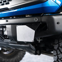 DV8 Offroad 21-22 Ford Bronco Factory Front Bumper License Relocation Bracket - Side - Exterior Styling