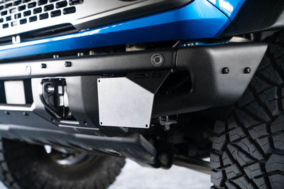 DV8 Offroad 21-22 Ford Bronco Factory Front Bumper License Relocation Bracket - Side - Exterior Styling