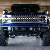 DV8 Offroad 21-22 Ford Bronco Factory Front Bumper License Relocation Bracket - Side - Exterior Styling