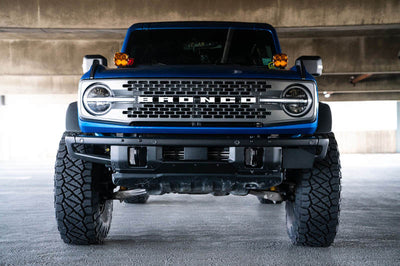 DV8 Offroad 21-22 Ford Bronco Factory Front Bumper License Relocation Bracket - Side - Exterior Styling