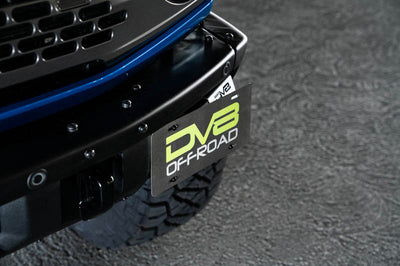 DV8 Offroad 21-22 Ford Bronco Factory Front Bumper License Relocation Bracket - Side - Exterior Styling