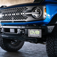 DV8 Offroad 21-22 Ford Bronco Factory Front Bumper License Relocation Bracket - Side - Exterior Styling
