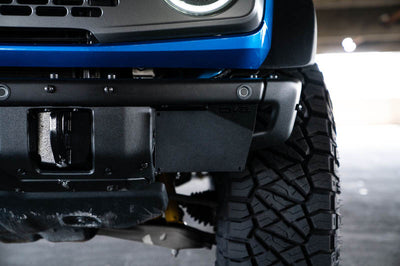 DV8 Offroad 21-22 Ford Bronco Factory Front Bumper License Relocation Bracket - Side - Exterior Styling