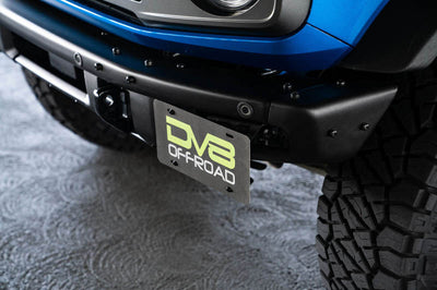 DV8 Offroad 21-22 Ford Bronco Factory Front Bumper License Relocation Bracket - Side - Exterior Styling
