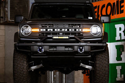 DV8 Offroad 21-22 Ford Bronco Factory Modular Front Bumper Bull Bar - Bumpers Grilles & Guards
