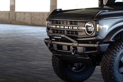DV8 Offroad 21-22 Ford Bronco Factory Modular Front Bumper Bull Bar - Bumpers Grilles & Guards