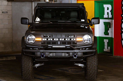 DV8 Offroad 21-22 Ford Bronco Factory Modular Front Bumper Bull Bar - Bumpers Grilles & Guards