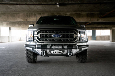 DV8 Offroad 21-22 Ford F-150 MTO Series Winch Front Bumper - Bumpers Grilles & Guards