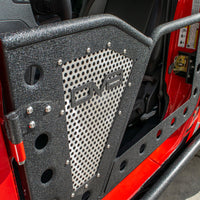 DV8 Offroad Jeep 18+ Wrangler JL / 20+ Gladiator JT Front Rock Doors w/ Perforated Aluminum Mesh - Exterior Styling