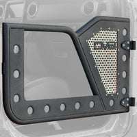 DV8 Offroad Jeep 18+ Wrangler JL / 20+ Gladiator JT Front Rock Doors w/ Perforated Aluminum Mesh - Exterior Styling