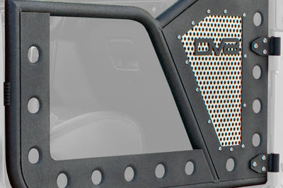 DV8 Offroad Jeep 18+ Wrangler JL / 20+ Gladiator JT Front Rock Doors w/ Perforated Aluminum Mesh - Exterior Styling