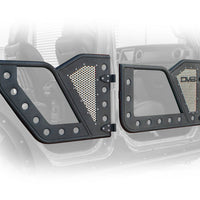 DV8 Offroad Jeep 18+ Wrangler JL / 20+ Gladiator JT Front Rock Doors w/ Perforated Aluminum Mesh - Exterior Styling