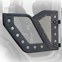 DV8 Offroad Jeep 18+ Wrangler JL / 20+ Gladiator JT Rear Rock Doors w/ Perforated Aluminum Mesh - Exterior Styling