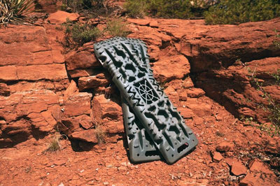 DV8 Offroad Recovery Traction Boards w/ Carry Bag - Olive - Winches & Hitches