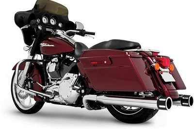 Freedom Eagle Slip-ons Chrome W/blk Sculpt Tip `17-up Flt/h - Harddrive Products