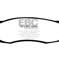EBC 00-01 Ford Expedition 4.6 2WD Greenstuff Rear Brake Pads - Brakes Rotors &