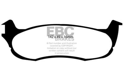 EBC 00-01 Ford Expedition 4.6 2WD Yellowstuff Rear Brake Pads - Brakes Rotors &