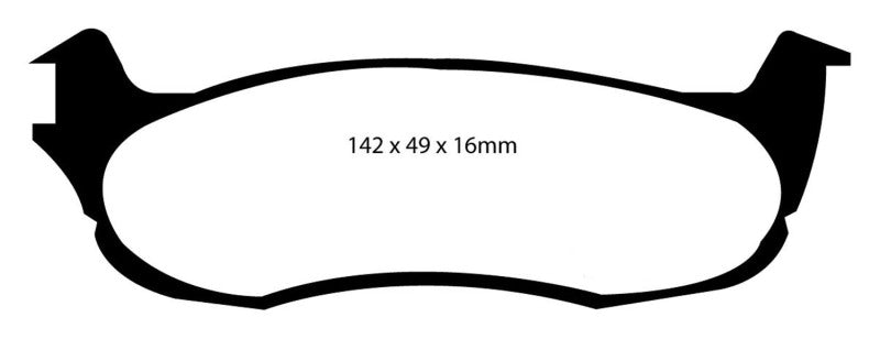 EBC 00-01 Ford Expedition 4.6 2WD Yellowstuff Rear Brake Pads - Brakes Rotors &