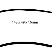 EBC 00-01 Ford Expedition 4.6 2WD Yellowstuff Rear Brake Pads - Brakes Rotors &