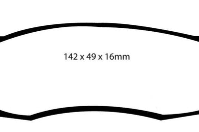 EBC 00-01 Ford Expedition 4.6 2WD Yellowstuff Rear Brake Pads - Brakes Rotors &