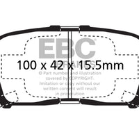 EBC 00-02 Acura MDX 3.5 Greenstuff Rear Brake Pads - Brakes Rotors &