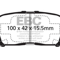 EBC 00-02 Acura MDX 3.5 Greenstuff Rear Brake Pads - Brakes Rotors &