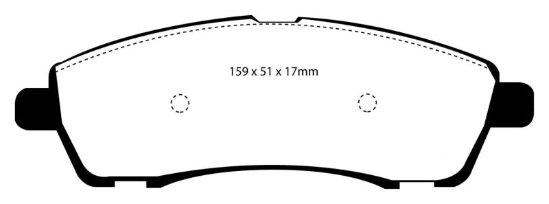 EBC 00-02 Ford Excursion 5.4 2WD Greenstuff Rear Brake Pads - Brakes Rotors &