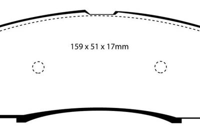 EBC 00-02 Ford Excursion 5.4 2WD Greenstuff Rear Brake Pads - Brakes Rotors &