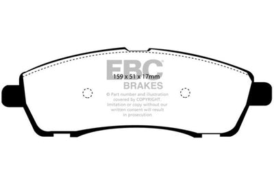 EBC 00-02 Ford Excursion 5.4 2WD Greenstuff Rear Brake Pads - Brakes Rotors &