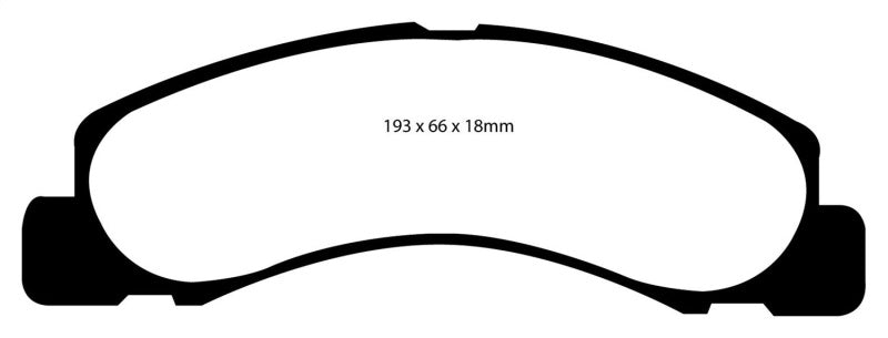 EBC 00-02 Ford Excursion 5.4 2WD Yellowstuff Front Brake Pads - Brakes Rotors &