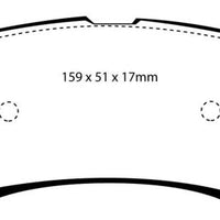 EBC 00-02 Ford Excursion 5.4 2WD Yellowstuff Rear Brake Pads - Brakes Rotors &